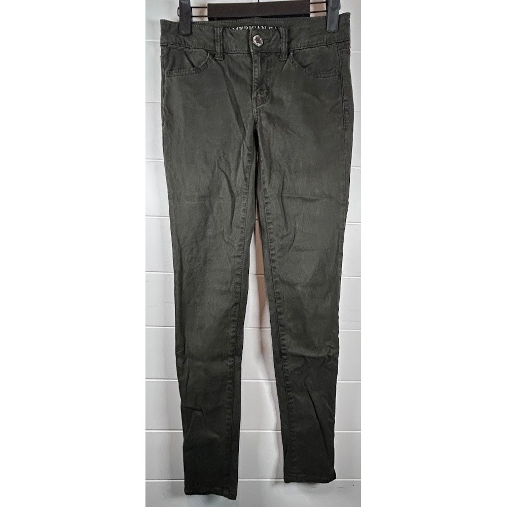 American Eagle Outfitters‎ Womens Jeggings Super Stretch Olive Green Size 0